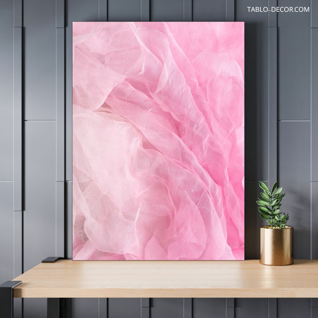 تابلو دکوراتیو مدرن هنری صورتی pink art