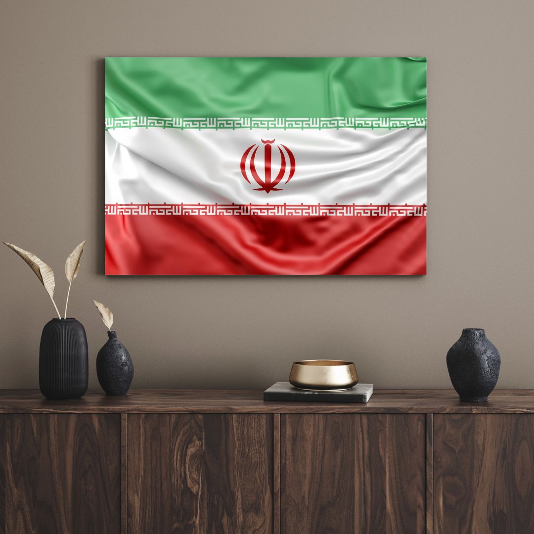 تابلو دکوراتیو مدرن پرچم ایران Flag of Iran