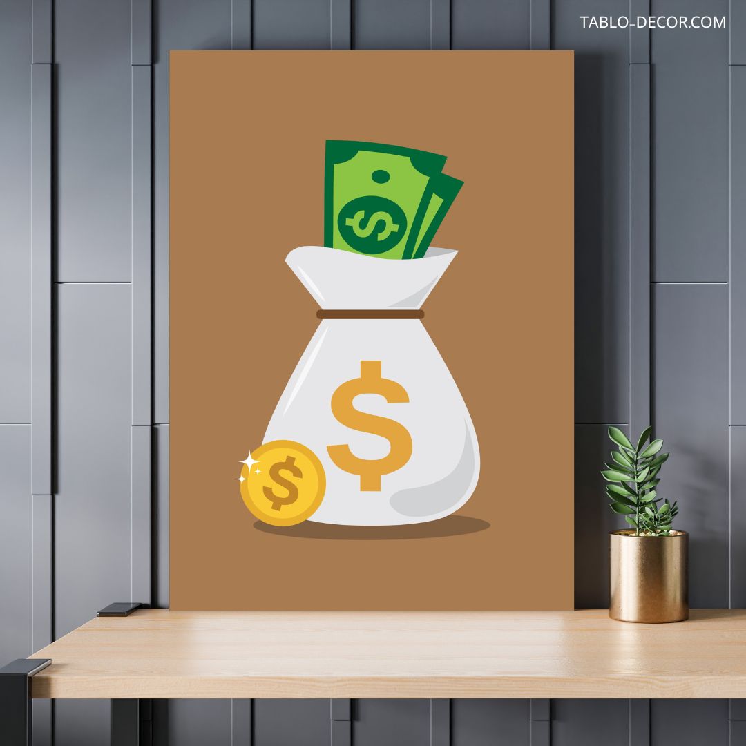 تابلو دکوراتیو مدرن دلار Dollar