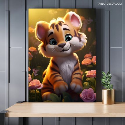 تابلو کارتونی بچه ببر Baby Tiger