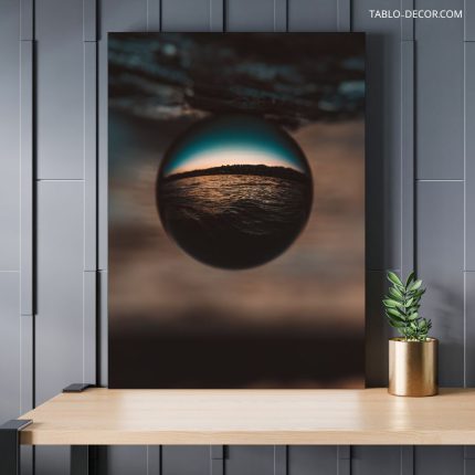 تابلو دکوراتیو ماه و زمین moon and earth