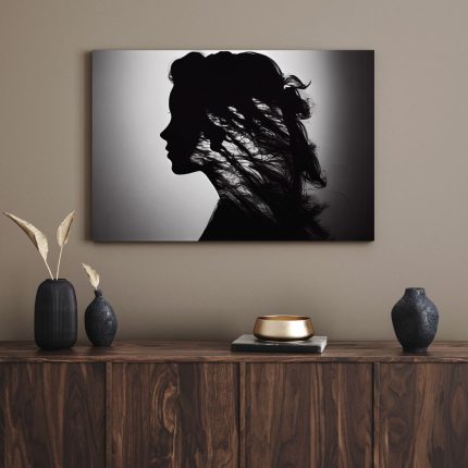 تابلو چهره دختر پریشان worried girl