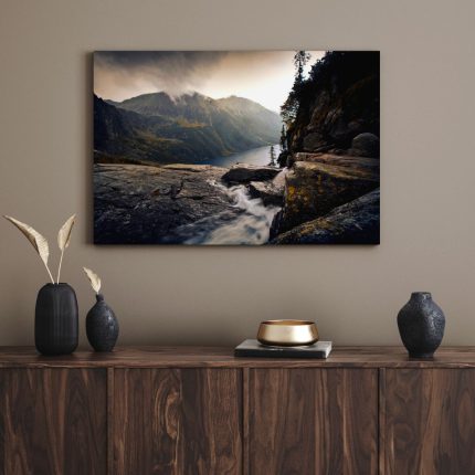 تابلو طبیعت جنگل و رودخانه Forest and river
