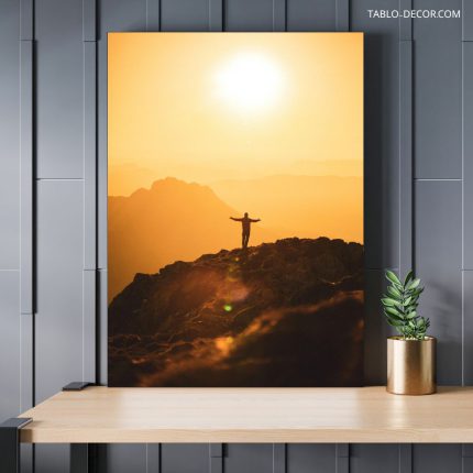 تابلو دکوراتیو مدرن خورشید تابان shining sun