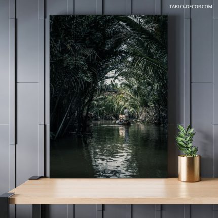 تابلو دکوراتیو طبیعت جنگل و رودخانه Forest and river
