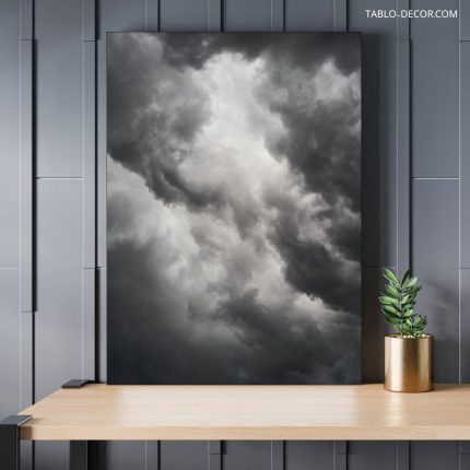 تابلو دکوراتیو مدرن ابرهای سیاه black clouds