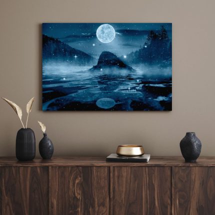 تابلو دکوراتیو مدرن ماه تابان Shining moon
