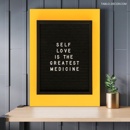 تابلو دکوراتیو مدرن انگیزشی Self love is the greatest medicine