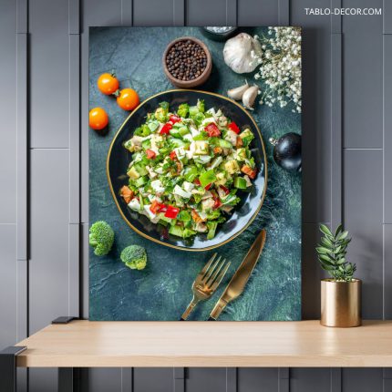 تابلو دکوراتیو مدرن سالاد لذیذ Delicious salad