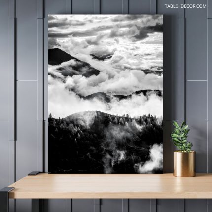 تابلو دکوراتیو مدرن کوه و مه Mountains and fog