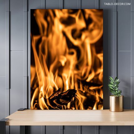 تابلو دکوراتیو مدرن اتش سوزان burning fire