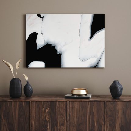 تابلو دکوراتیو مدرن هنری سیاه و سفید Black and white art