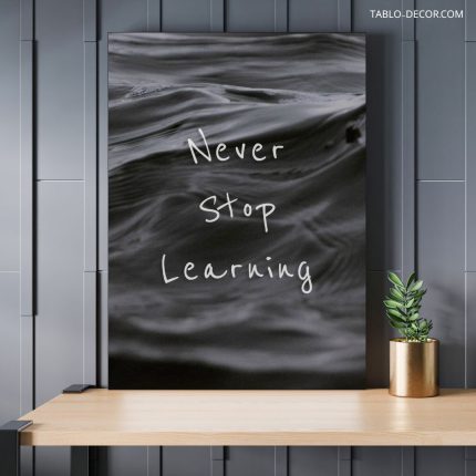 تابلو دکوراتیو مدرن انگیزشی Never stop learning