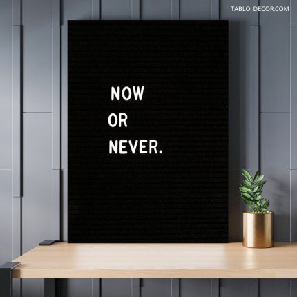 تابلو دکوراتیو مدرن انگیزشی Now or never