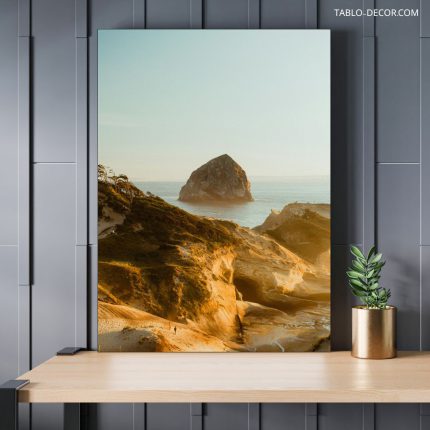 تابلو دکوراتیو مدرن صخره و دریا Rock and sea