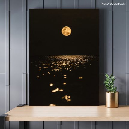 تابلو دکوراتیو مدرن ماه درخشنده Shining moon