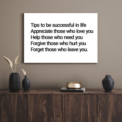 تابلو دکوراتیو مدرن انگیزشی Tips to be Successful