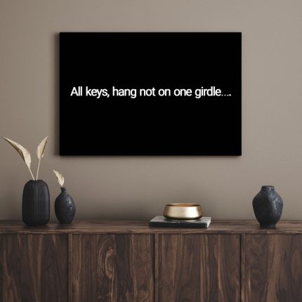 تابلو دکوراتیو مدرن انگیزشی All Keys Hang not