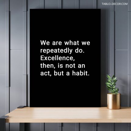 تابلو دکوراتیو انگیزشی We are what we repeatedly do