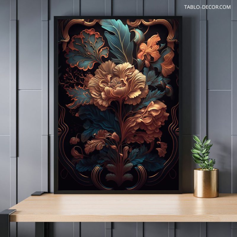 تابلو دکوراتیو دیجیتال آرت Flowers