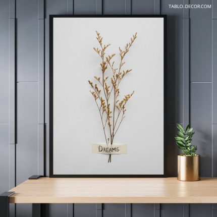 تابلو مدرن دکوراتیو مینیمال شاخه گل ظریف Delicate flower branch