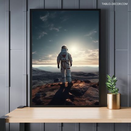 تابلو مدرن دکوراتیو فضانورد در مریخ Astronaut on Mars