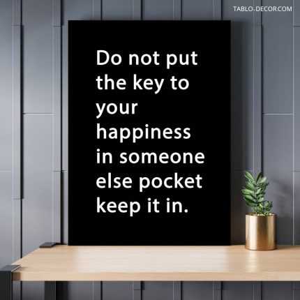 تابلو دکوراتیو انگیزشی Do not put the key