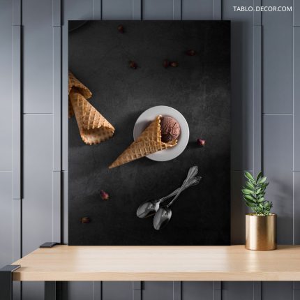 تابلو دکوراتیو مدرن بستنی قیفی Funnel ice cream