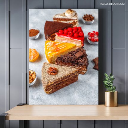 تابلو دکوراتیو مدرن کیک های میوه ای Fruit cakes