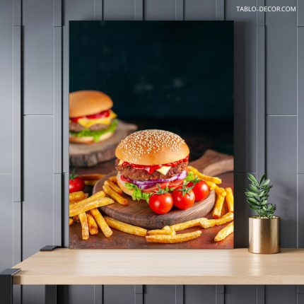 تابلو دکوراتیو مدرن برگر Burger