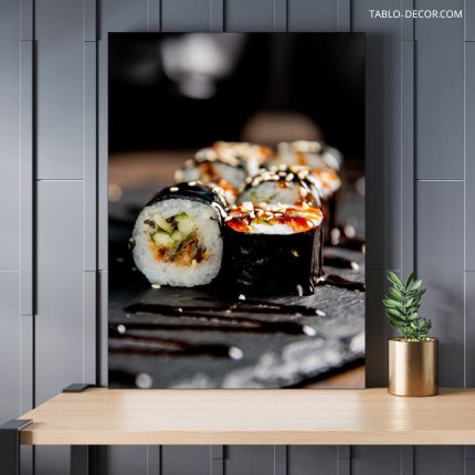 تابلو دکوراتیو مدرن سوشی لذیذ Delicious sushi