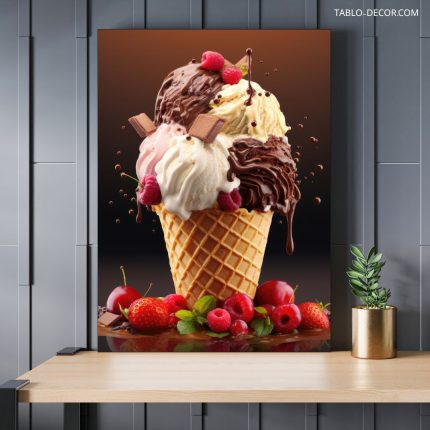 تابلو دکوراتیو بستنی میوه ای fruit ice cream