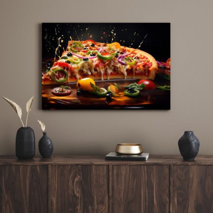 تابلو پیتزا لذیذ Delicious pizza