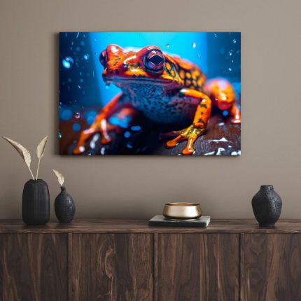 تابلو دکوراتیو مدرن قورباغه خسته tired frog
