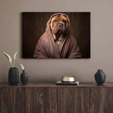 تابلو دکوراتیو مدرن سگ خسته tired dog