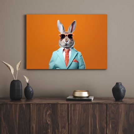 تابلو دکوراتیو مدرن رییس خرگوش Rabbit boss