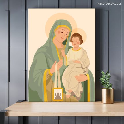 تابلو دکوراتیو مدرن مذهبی مادر و فرزند mother and child