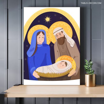 تابلو دکوراتیو مدرن مذهبی خانواده زیبا Beautiful family