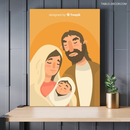 تابلو دکوراتیو مدرن مذهبی خانواده دلسوز caring family