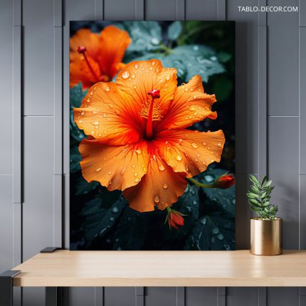 تابلو دکوراتیو مدرن گل نارنجی Orange flower