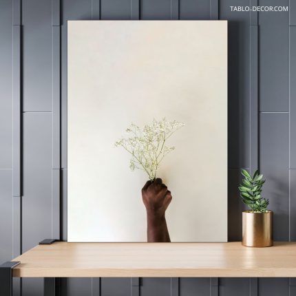 تابلو دکوراتیو مینیمال شاخه گل Flower