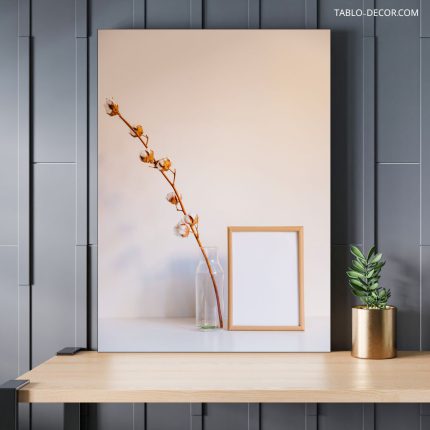 تابلو دکوراتیو مینیمال گل و قاب عکس Flowers and photo frames