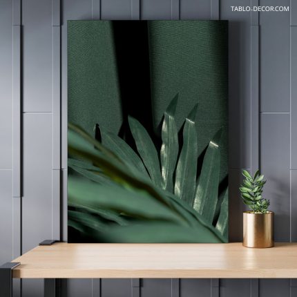 تابلو دکوراتیو مینیمال برگ سبز green leaf