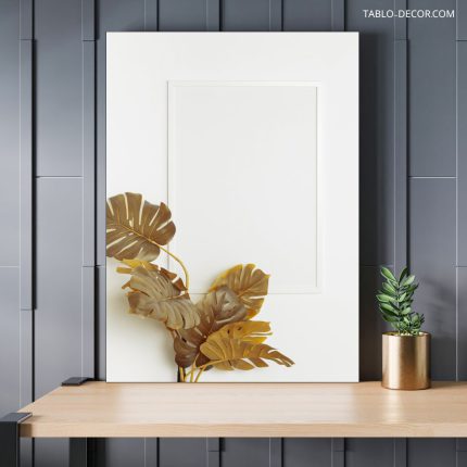 تابلو دکوراتیو مینیمال برگ درخت leaf