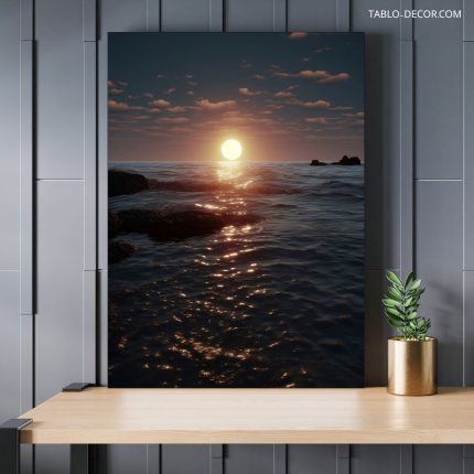 تابلو دکوراتیو مدرن ماه زیبا beautiful moon