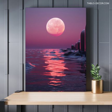 تابلو دکوراتیو مدرن ماه شگفت انگیز Amazing month