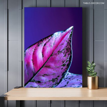 تابلو دکوراتیو مدرن برگ بنفش purple leaf