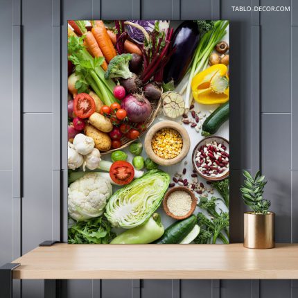 تابلو دکوراتیو مدرن سبزیجات the vegetables