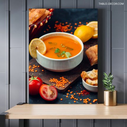 تابلو دکوراتیو سوپ خوشمزه Delicious soup