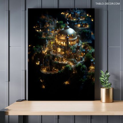 تابلو دکوراتیو مدرن گنبد در شب Dome at night